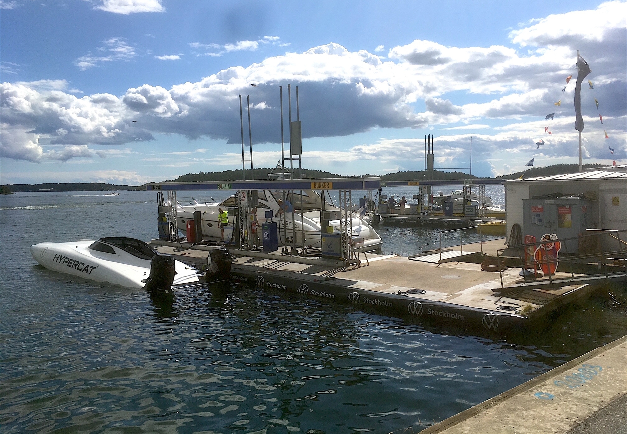 Tankande båtar vid Sjömacken